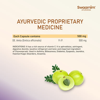 Swaarnim Amla Capsule | Complete relief from stress Rich in Vitamin C Healthy Skin and Hair Stronger digestive system