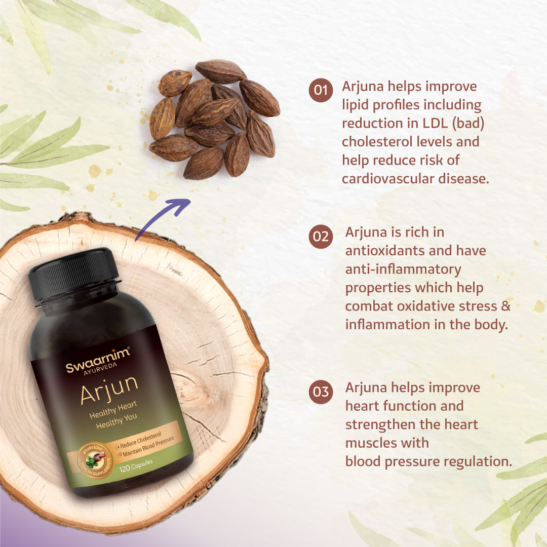 Swaarnim Arjun Capsule | Complete relief from Stress and Anxiety Promotes liver well-being Regulates Blood Pressure