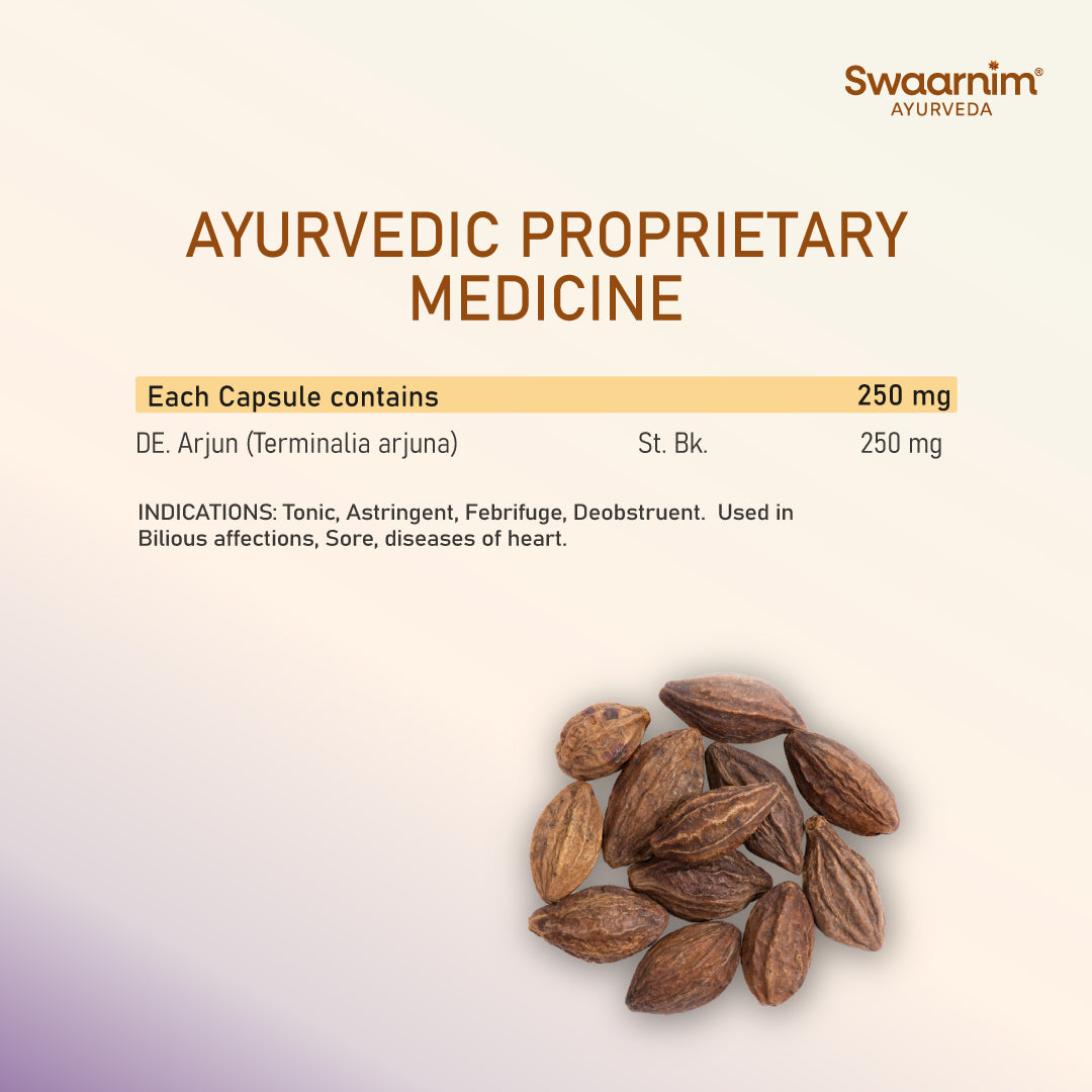 Swaarnim Arjun Capsule | Complete relief from Stress and Anxiety Promotes liver well-being Regulates Blood Pressure