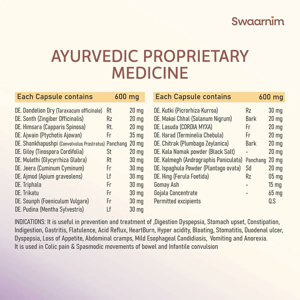 Swaarnim Digestive Care | Complete relief from gut health, indigestion and low metabolism Regulates bowel cycles