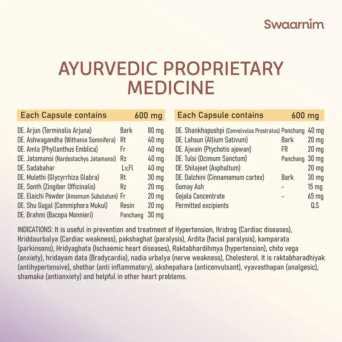 Swaarnim Hypertension Care | Complete relief from Increased stress Lowers blood pressure Relaxes and stabilises mind and body I Removes toxins