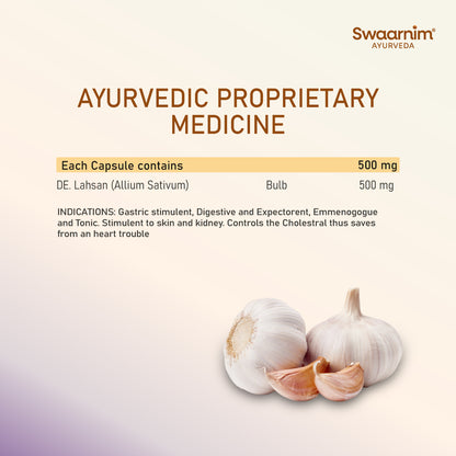 Swaarnim Lahsun capsule | Complete relief from Increased blood pressure Improves heart health Rich in Antioxidants