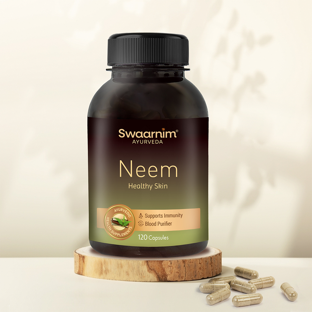 Swaarnim Neem Capsule | Complete relief from bacteria and fungus Improves Skin and Hair health Boosts immunity