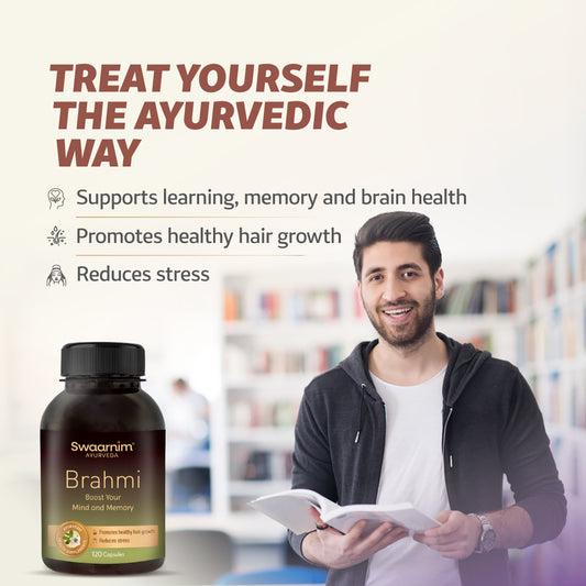 Swaarnim Brahmi Capsule | Complete relief from increased stress Improves mental health,hair and skin Promotes better sleep