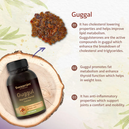 Swaarnim Guggal Capsule | Complete relief from Unhealthy Joints Promotes weight management Supports Thyroid Functioning