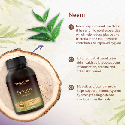 Swaarnim Neem Capsule | Complete relief from bacteria and fungus Improves Skin and Hair health Boosts immunity