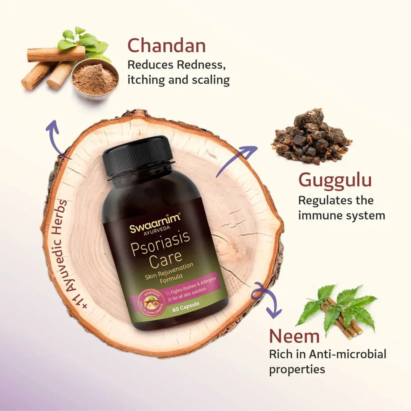 Swaarnim Psoriasis Care | Complete relief from Rashes and Allergies Nourishes skin Safe and Effective