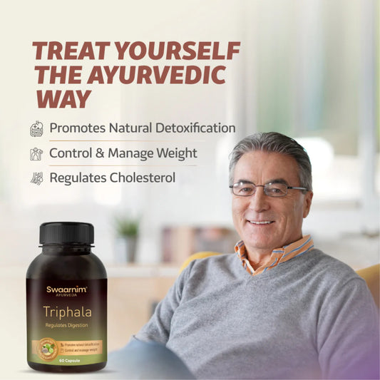 Swaarnim Triphala Capsule | Complete relief from increased Cholesterol Improves gut health Support weight management Improves oral health